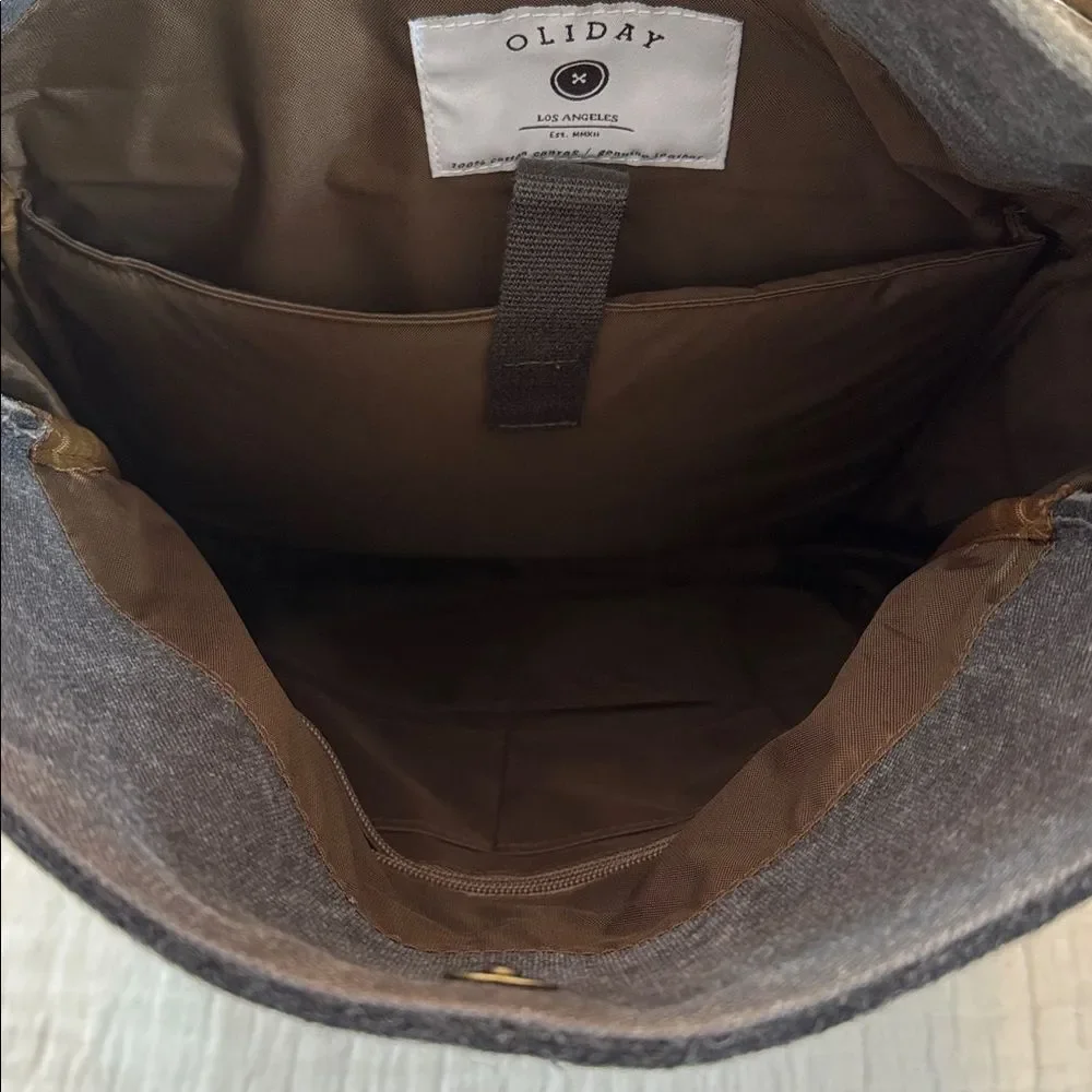 oliday wool/canvas/leather backpack